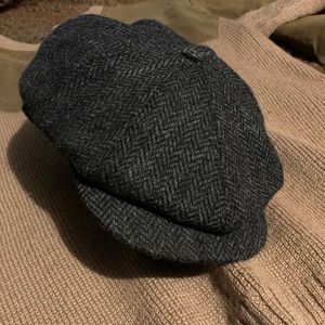 John Hanly- Irish herringbone wool Cap- 7 3/8